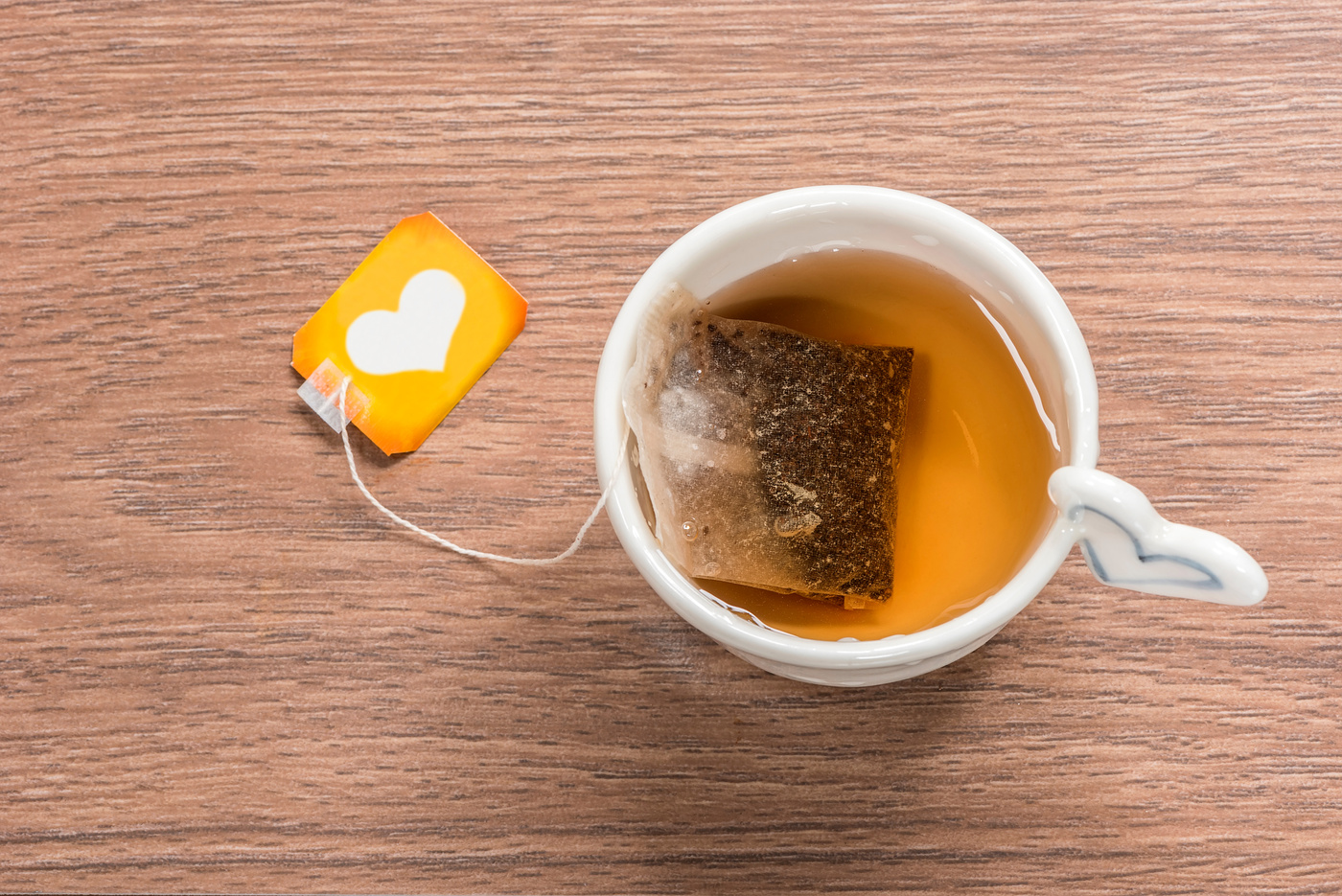Cup of tea with tea bag